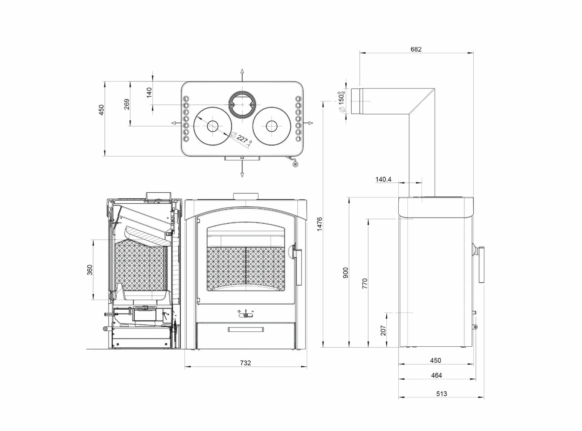 Kaminofen Austroflamm Pallas technische daten - ofenerlebnis.de