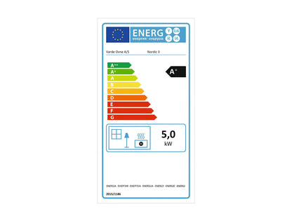 Kaminofen Varde Nordic 3 schwarz energielabel, ecolabel - ofenerlebnis.de