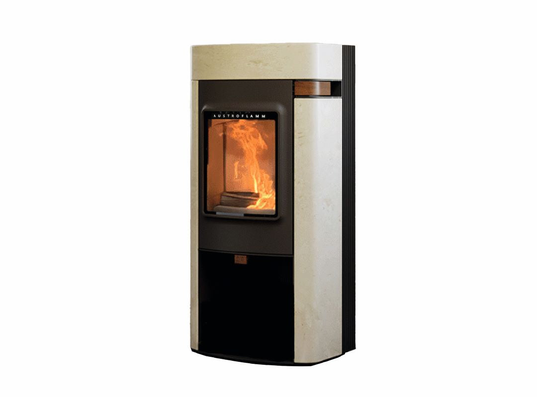 Kaminofen Austroflamm Elisabeth 7 kW Naturstein Velvet Ivory