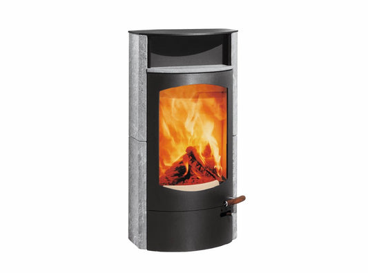 Kaminofen Austroflamm Koko 2.0 (6 kW) Speckstein, Warmhaltefach Speckstein, Guss-Topplatte, RRA hinten