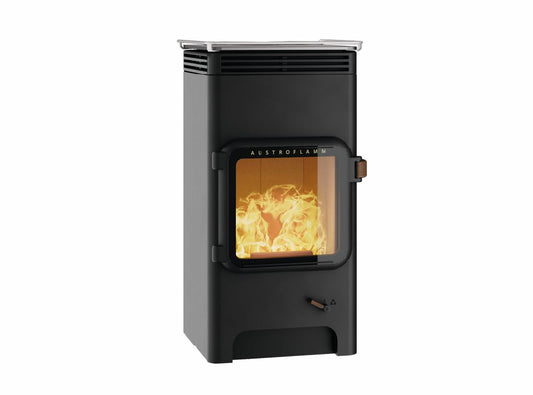 Kaminofen Austroflamm Luca Cook 7 kW mit Herdplatte Abgang hinten