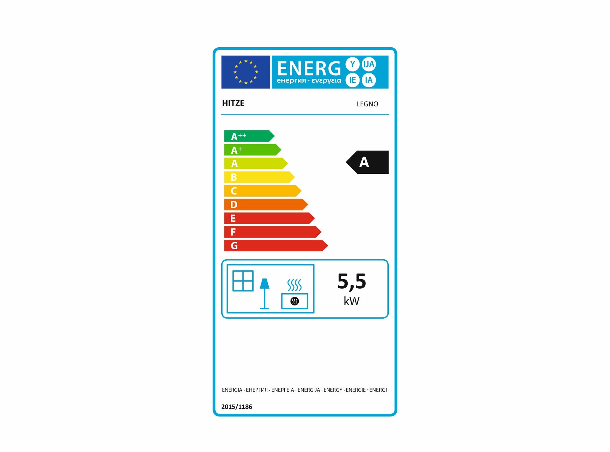 Kaminofen Hitze Legno Energielabel, Ecolabel