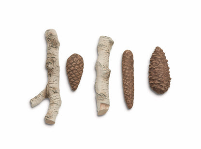 Keramische Holzscheite für Biokamine Set 1