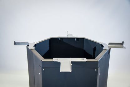 Feuerplatte aus 5 mm Stahl für Outdooröfen – Plancha- & Grillplatte Ø 800 mm mit Halterungen