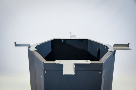 Feuerplatte aus 5 mm Stahl für Outdooröfen – Plancha- & Grillplatte Ø 800 mm mit Halterungen