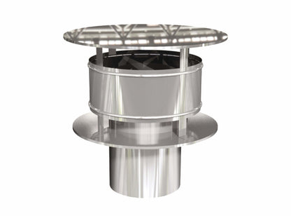 Regenhaube mit Windabweiser - einwandig - eka edelstahlkamine complex E