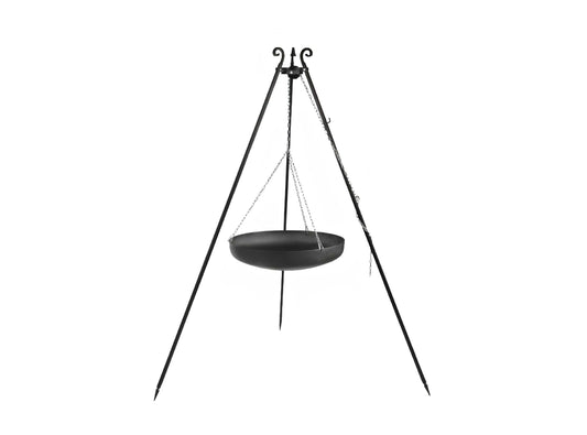 Schwenkgrill 180 cm mit Wok aus Rohstahl