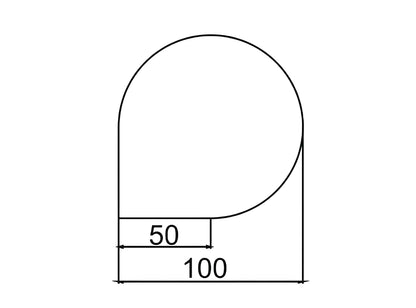 Varde Glas-Bodenplatte Tropfenförmig 100×100 cm - ofenerlebnis.de