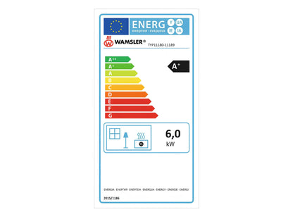 Wamsler Kaminofen Atlas Energielabel 6 kW - ofenerlebnis.de