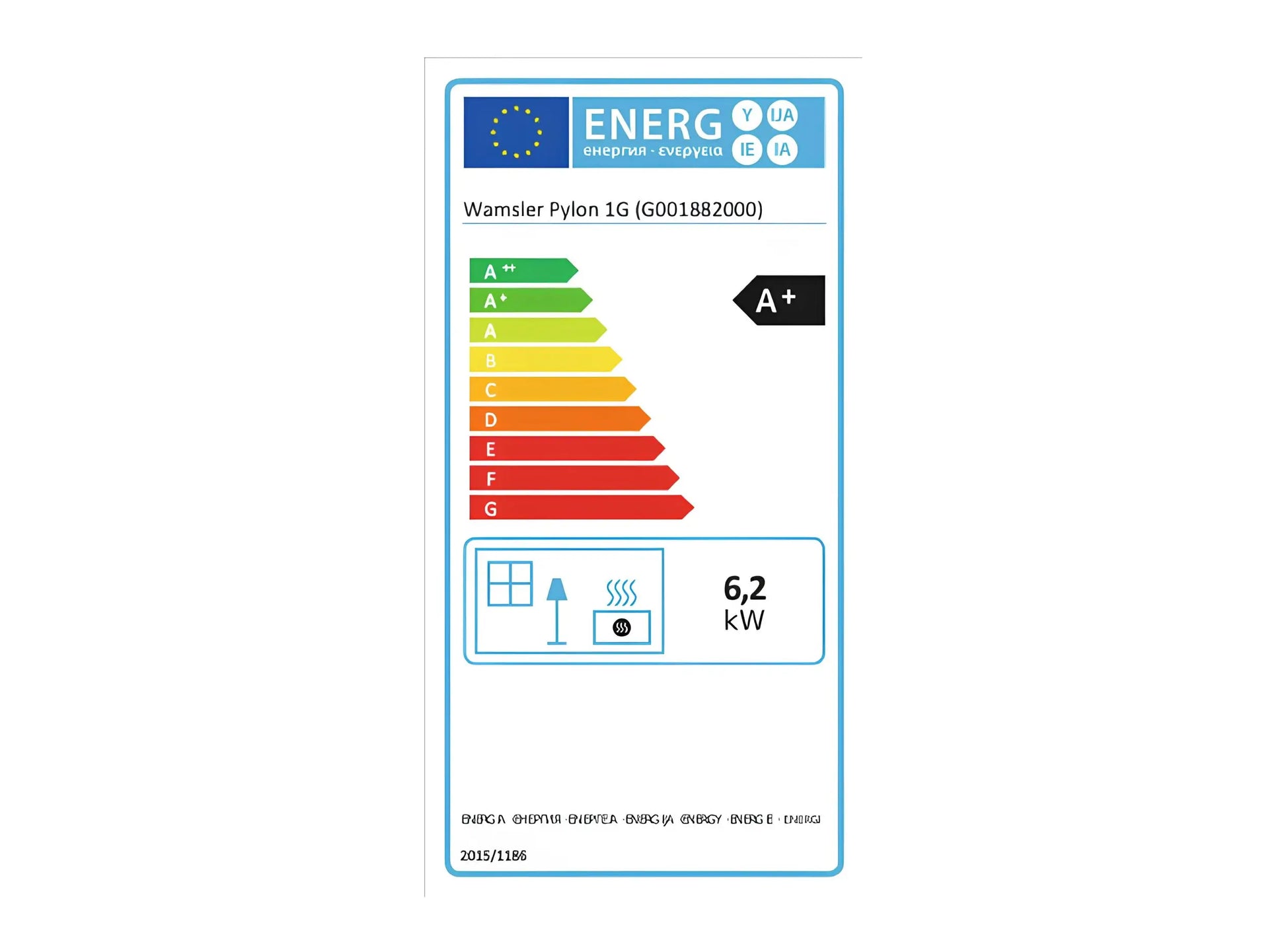 Wamsler Kaminofen Pylon 1G Energielabel - ofenerlebnis.de