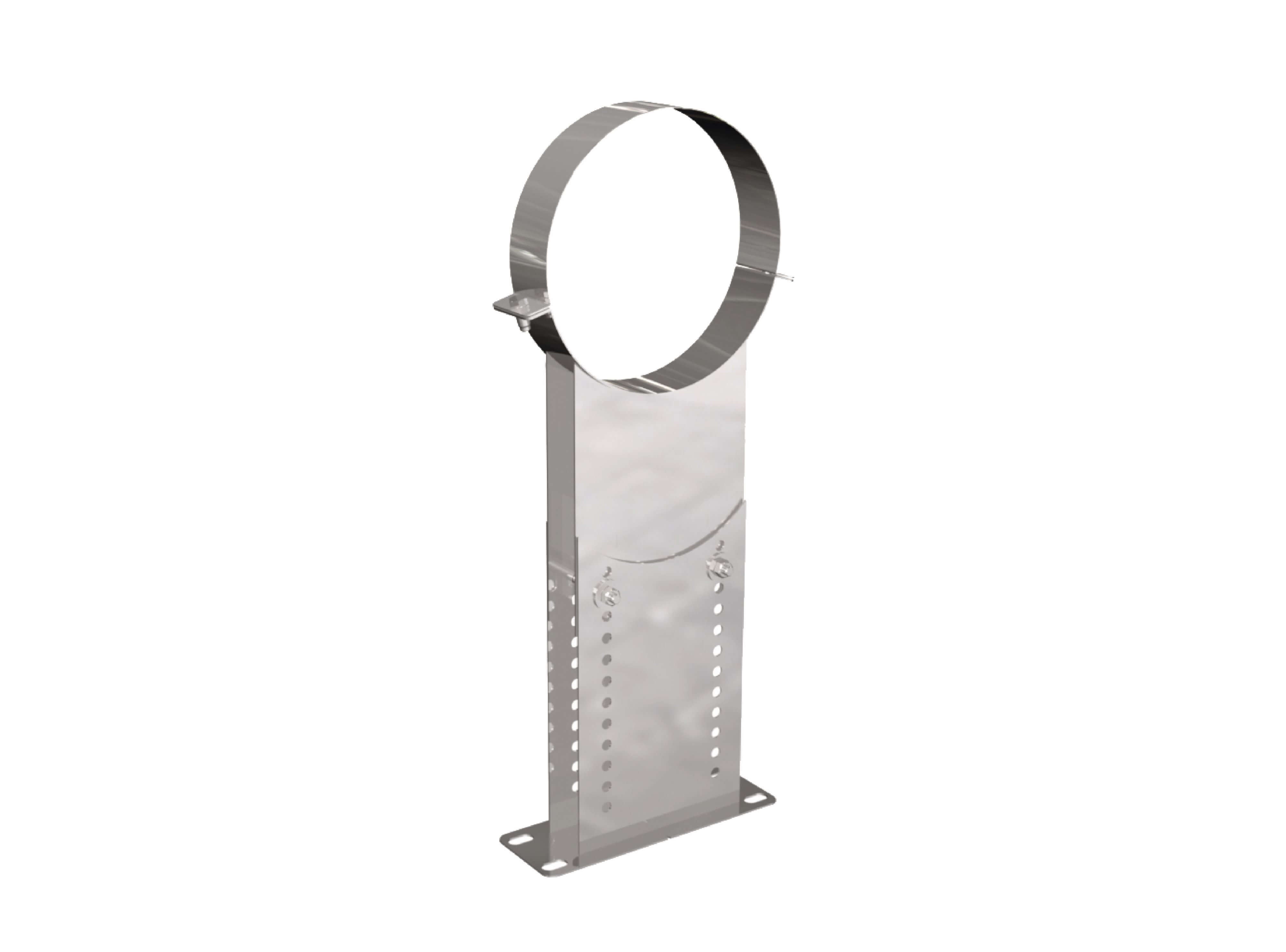 Wandhalter verstellbar 250 - 400 mm - doppelwandig - eka edelstahlkamine complex D