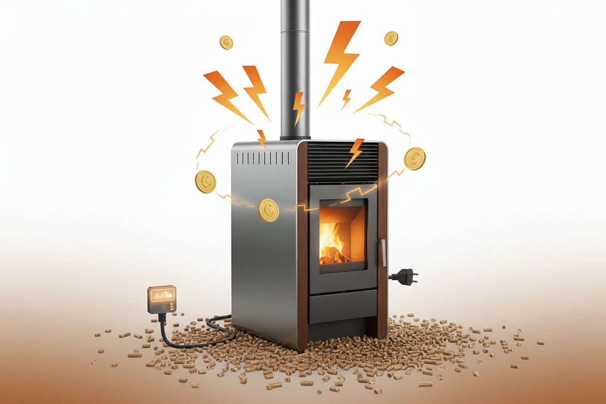 Was kostet ein Pelletofen im Jahr an Strom?