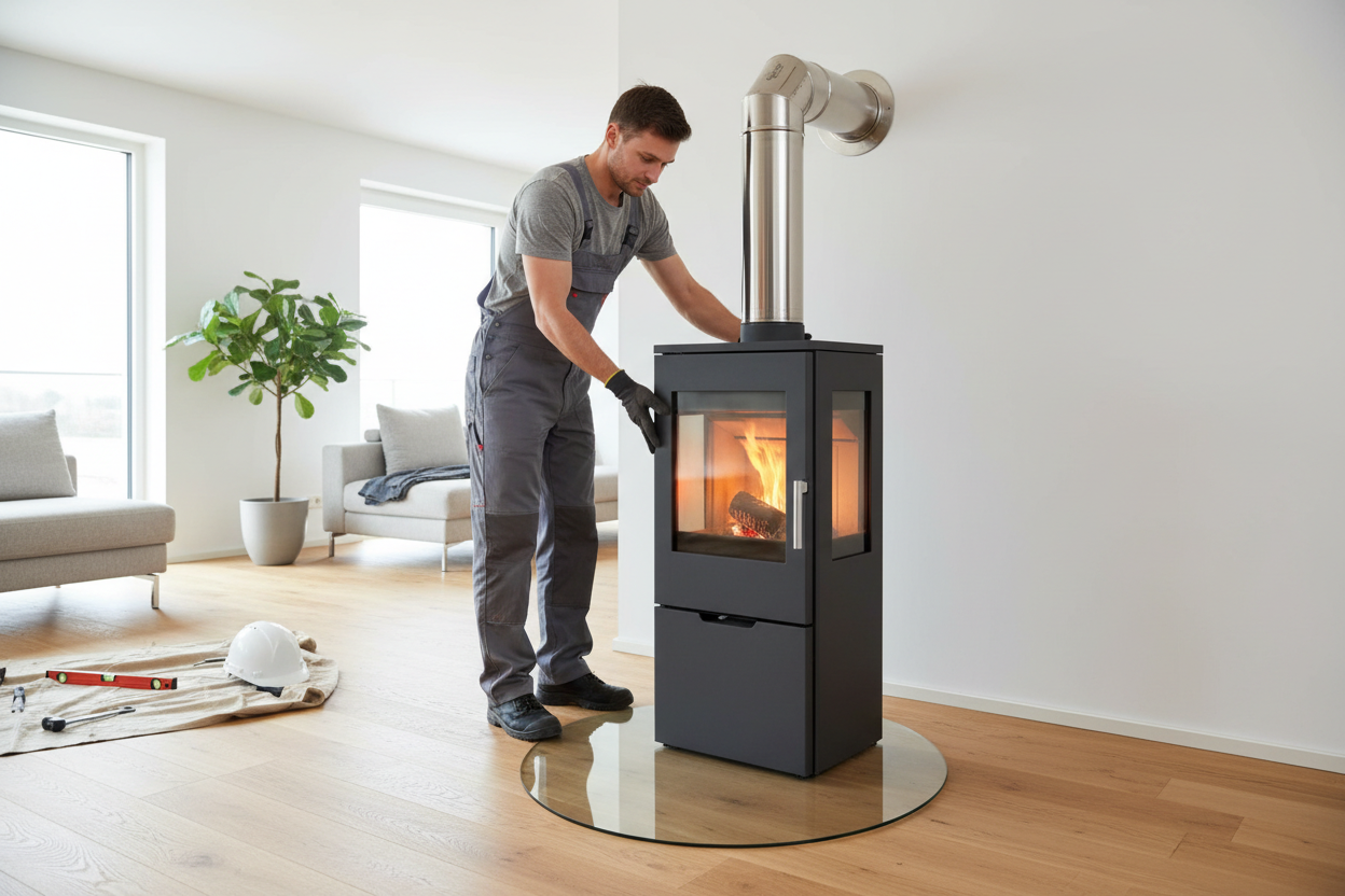 Wie stellt man einen Kaminofen richtig auf?