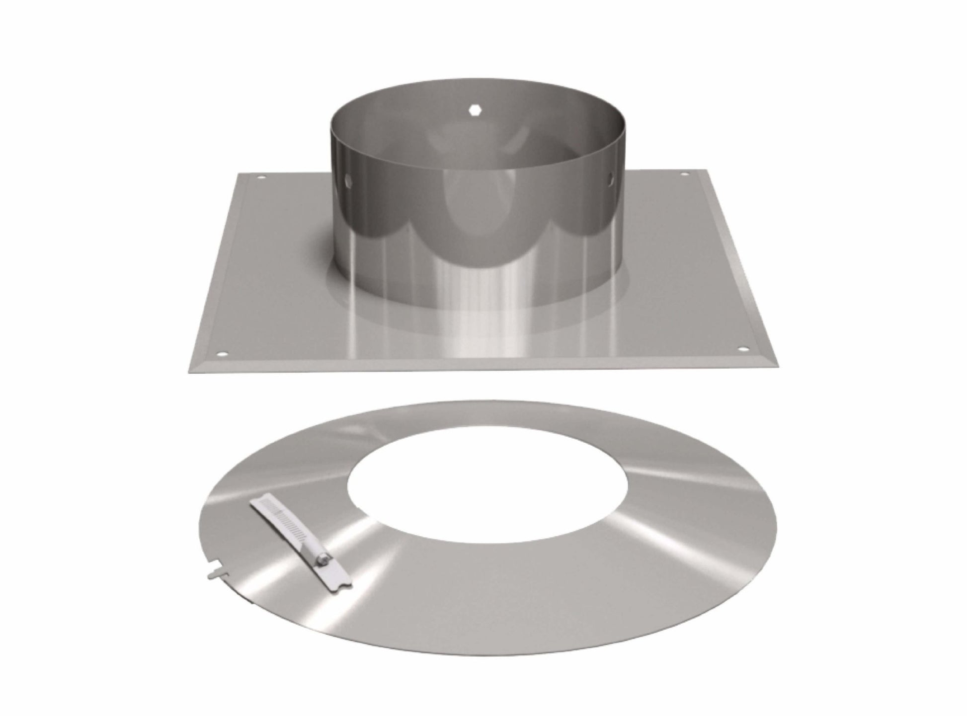 Abschlusselement mit Hinterlüftung und Regenkragen - einwandig - eka edelstahlkamine complex E