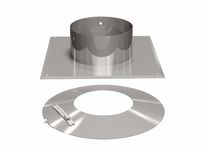 Abschlusselement mit Hinterlüftung und Regenkragen - einwandig - eka edelstahlkamine complex E