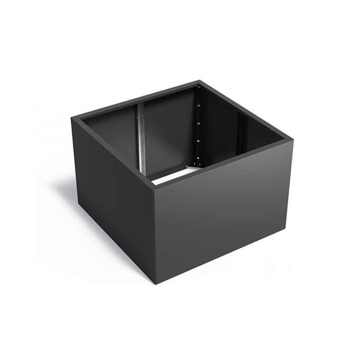 ADEZZ CARREZ Connect ohne Boden VGWC4.1 120 × 120 × 80 cm aus beschichtetem Stahl – Modellabbildung (RAL 7021 laut Herstellerdatei)