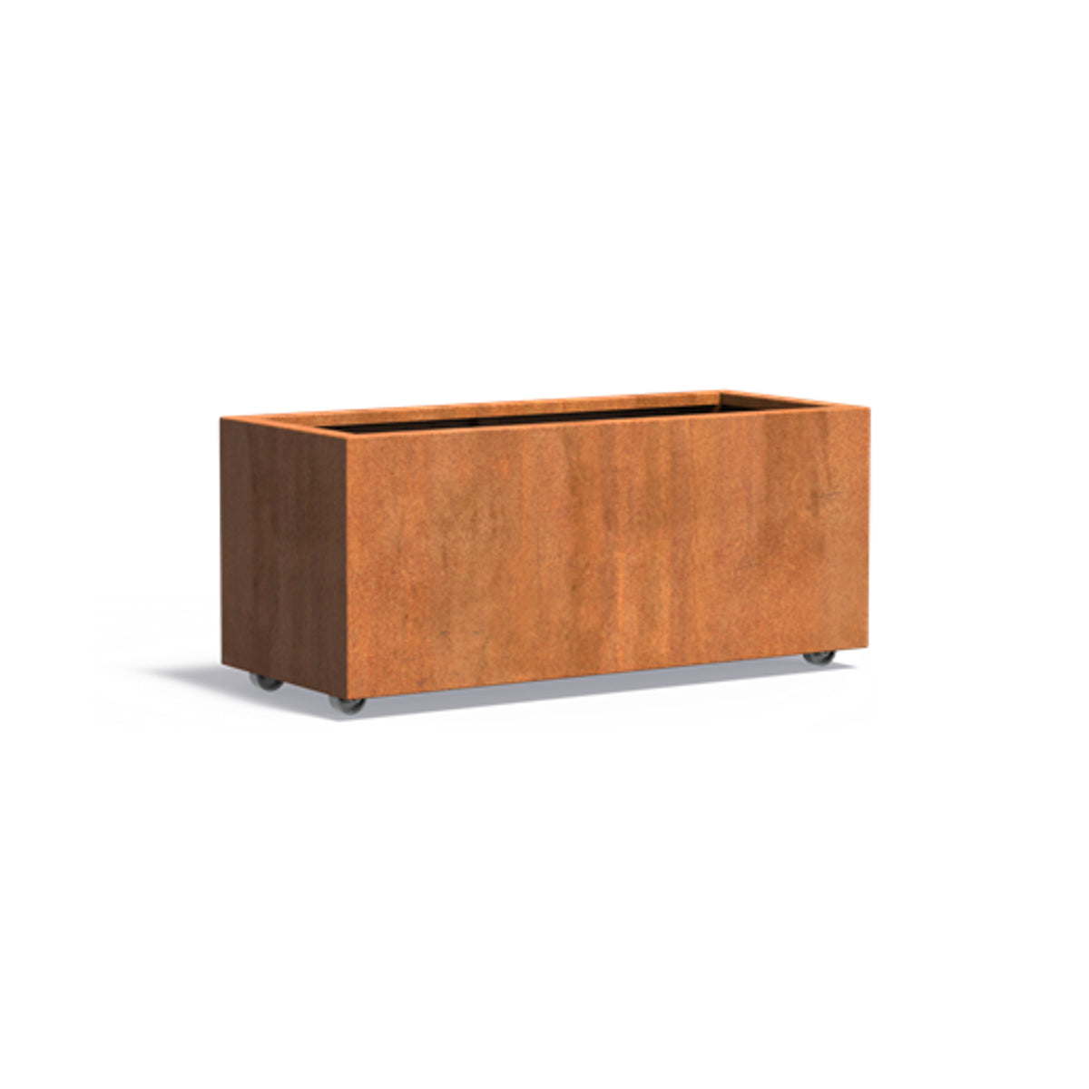 ADEZZ CARREZ Pflanzkübel mit Rollen aus Cortenstahl 120 × 50 × 50 cm