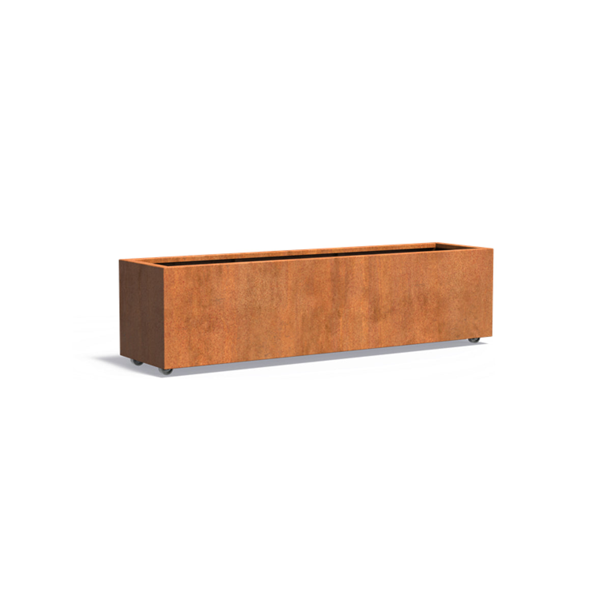 ADEZZ CARREZ Pflanzkübel mit Rollen aus Cortenstahl 200 × 50 × 50 cm