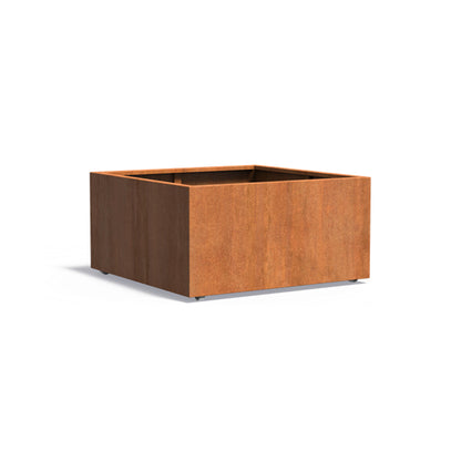 ADEZZ CARREZ Pflanzkübel mit Rollen aus Cortenstahl 120 × 120 × 60 cm