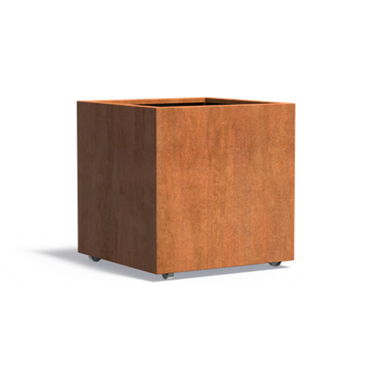 ADEZZ CARREZ Pflanzkübel mit Rollen aus Cortenstahl 80 × 80 × 80 cm