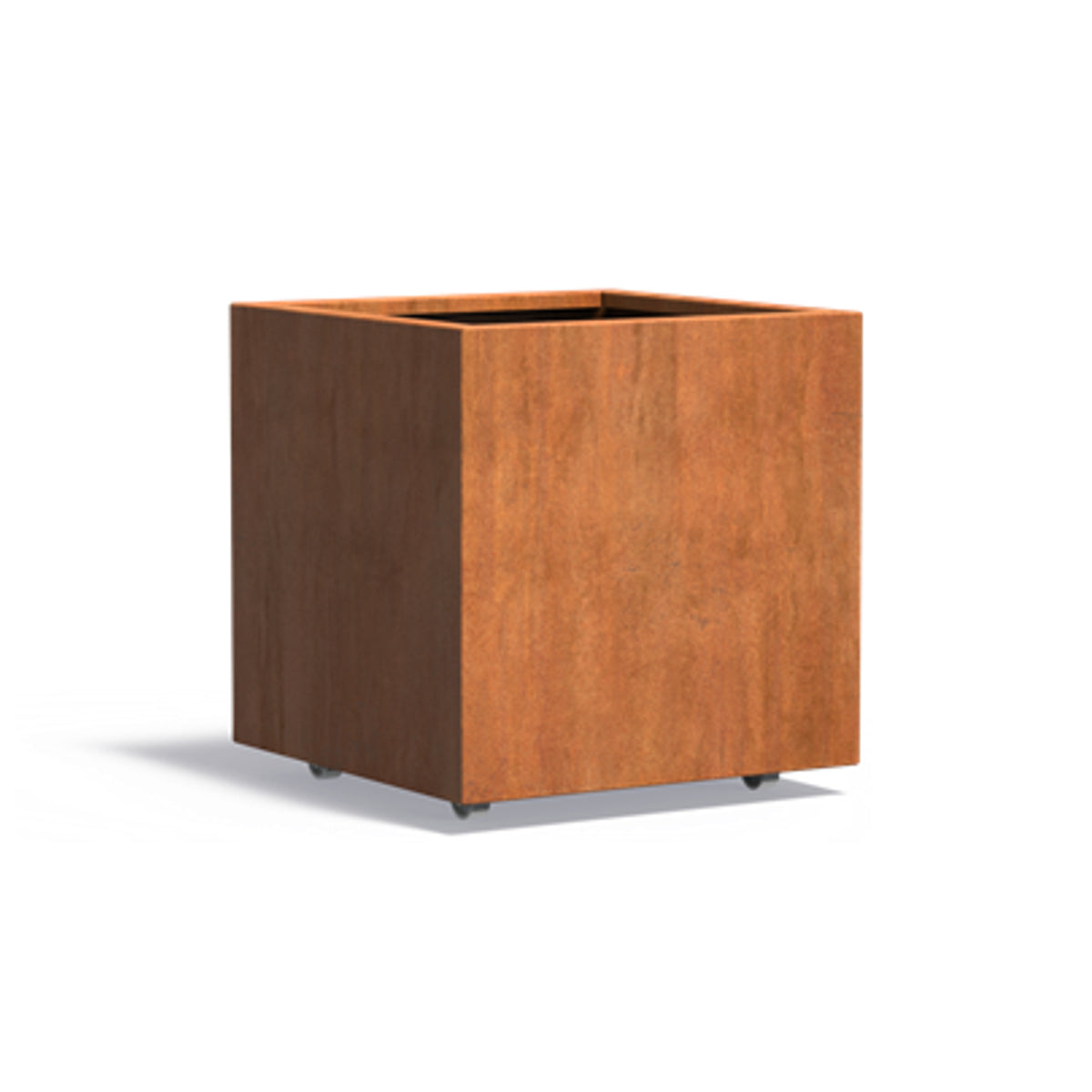 ADEZZ CARREZ Pflanzkübel mit Rollen aus Cortenstahl 70 × 70 × 70 cm