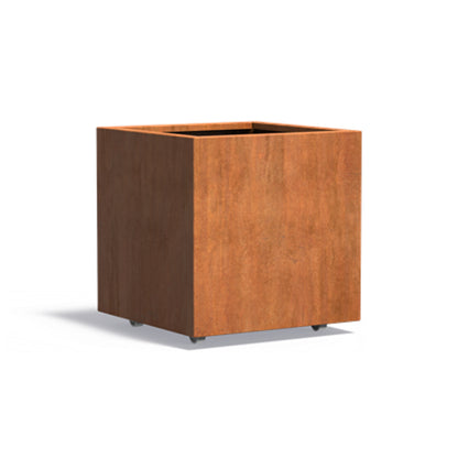 ADEZZ CARREZ Pflanzkübel mit Rollen aus Cortenstahl 70 × 70 × 70 cm