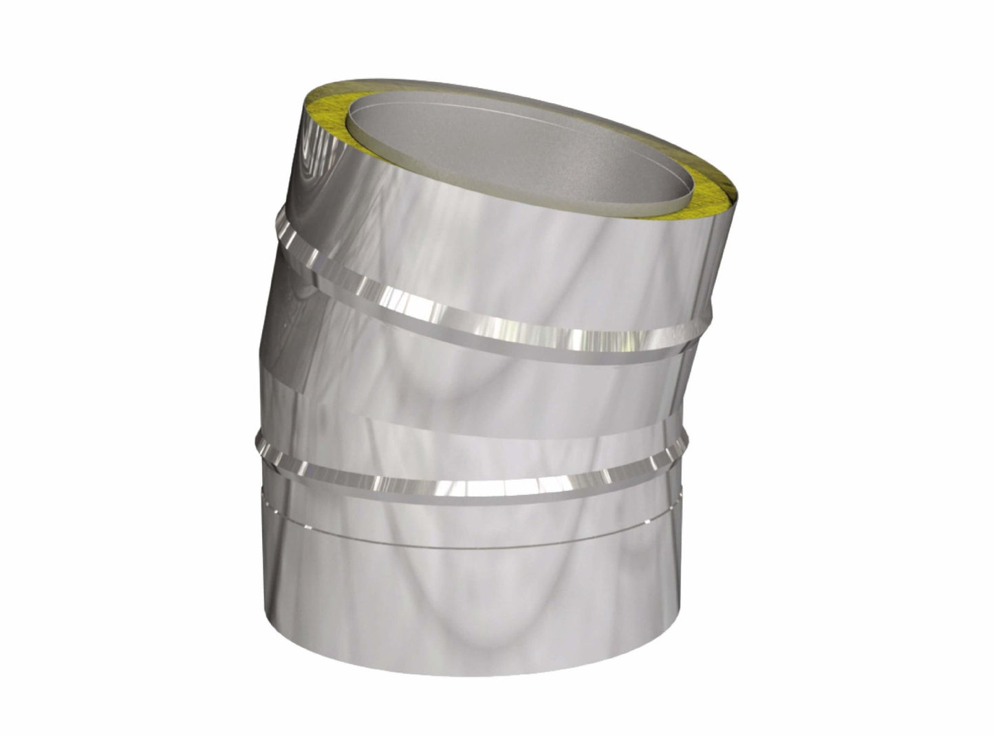 Bogen 15° - doppelwandig - eka edelstahlkamine complex D