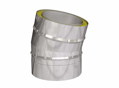 Bogen 15° - doppelwandig - eka edelstahlkamine complex D