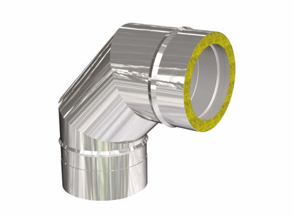 Bogen 90° - doppelwandig - eka edelstahlkamine complex D