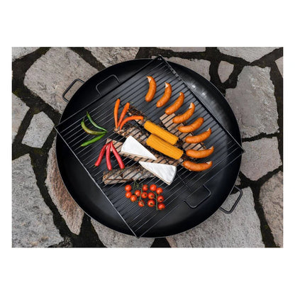 Feuerschale CookKing Bali – Draufsicht auf Grillrost und Grillgut