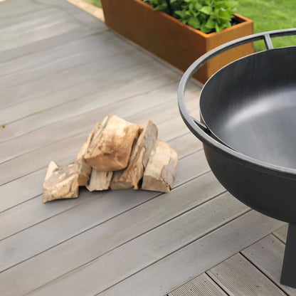 Feuerschale CookKing XXL Porto – Detail des umlaufenden Rings und Schalenrands