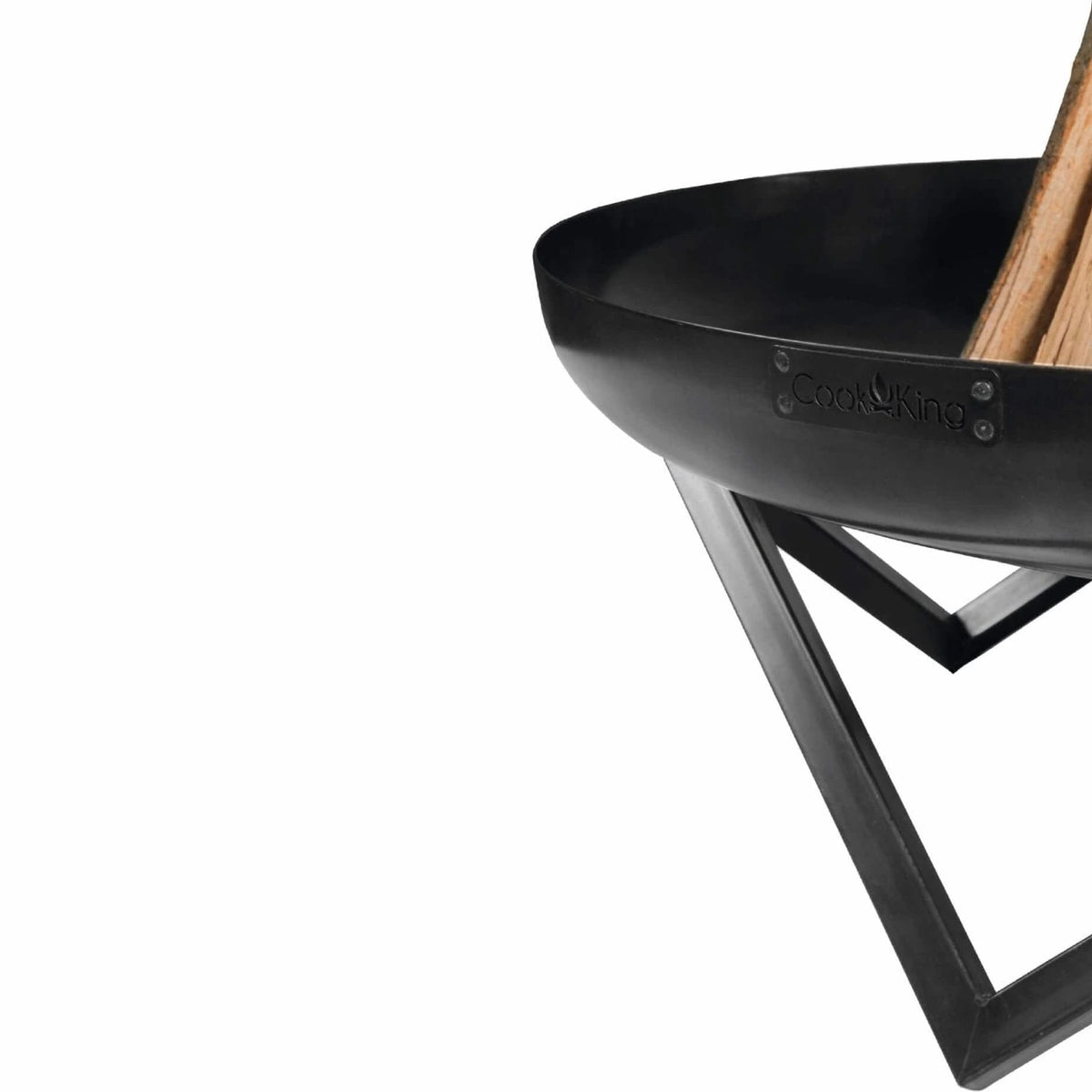 Feuerschale CookKing Santiago – Detail von Schalenrand und dreieckigem Gestell
