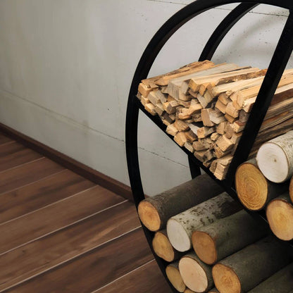 CookKing Kaminholzregal Diego – Detail des oberen Fachs mit Anzündholz