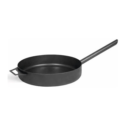 Pfanne aus Naturstahl mit langem Griff – 50 cm – Pfanne mit langem Stiel und seitlichem Griff
