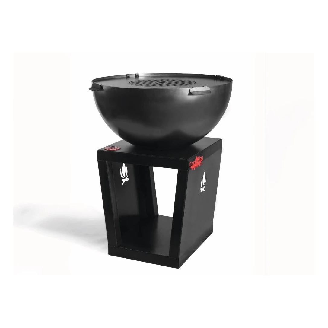Cookking Premium Grill Santos – Grillschale mit Grillplatte auf einem Sockel mit Holzfach