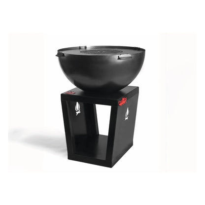 Cookking Premium Grill Santos – Grillschale mit Grillplatte auf einem Sockel mit Holzfach