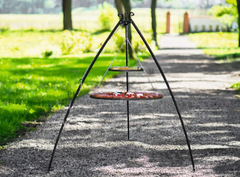 Schwenkgrill 200 cm - Doppelrost aus Rohstahl