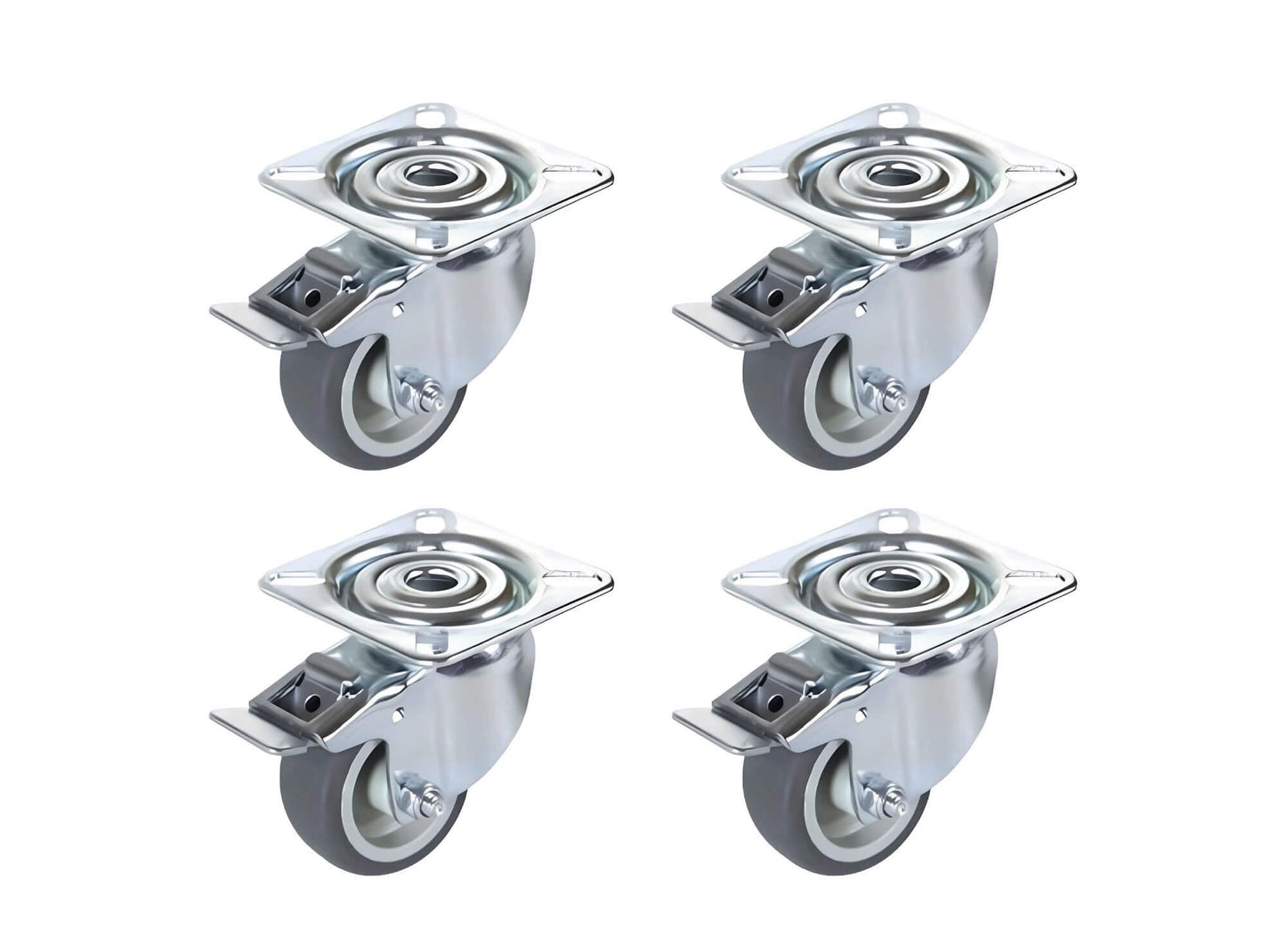 Coyotto Schwenkrad mit Bremse (Set mit 4 Stück) - ofenerlebnis.de