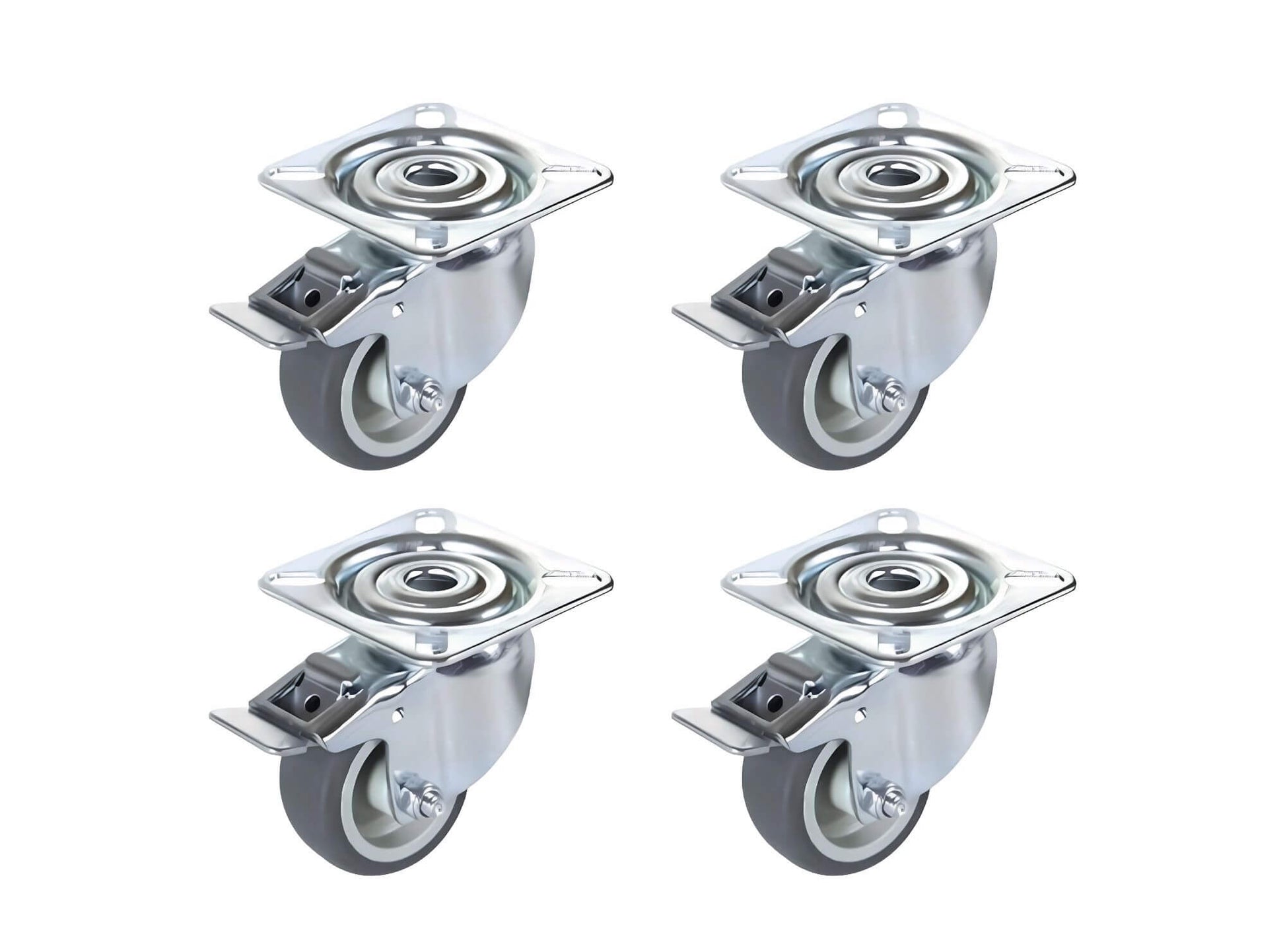 Coyotto Schwenkrad mit Bremse (Set mit 4 Stück) - ofenerlebnis.de