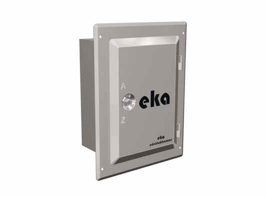 Edelstahltür mit Putzrahmen 100 mm - einwandig - eka edelstahlkamine complex E