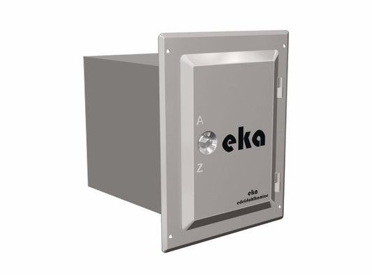 Edelstahltür mit Schiebestutzen 200 mm - einwandig - eka edelstahlkamine complex E