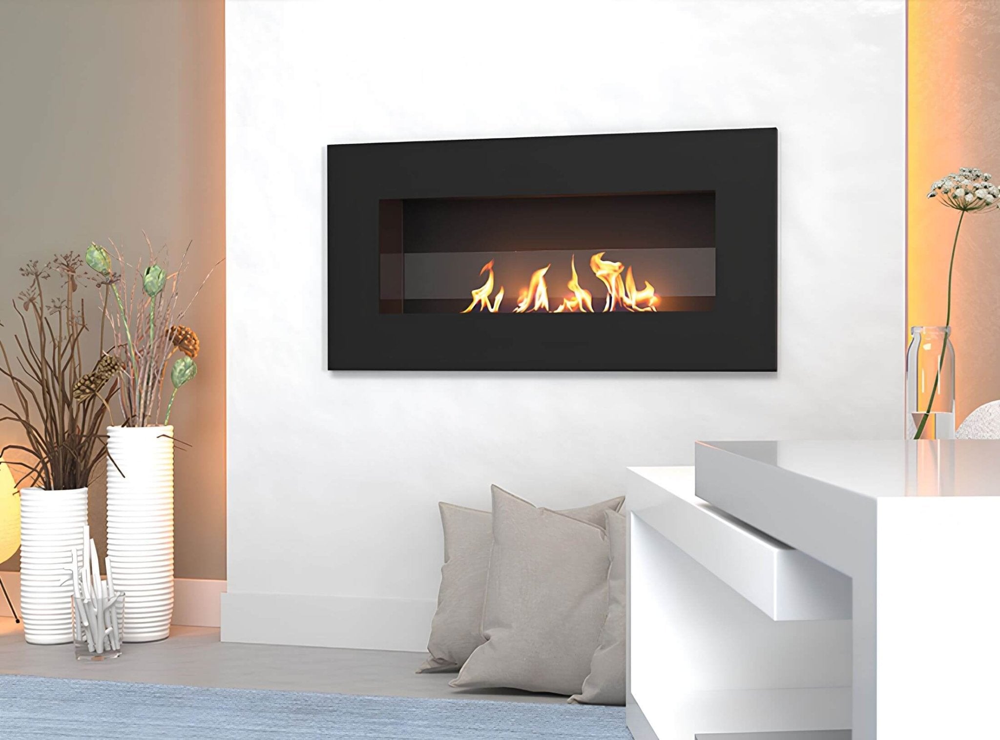 Einbau Biokamin Hitze Swing