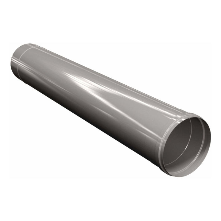 Längenelement 1080 mm - einwandig - eka edelstahlkamine complex E – Gerades Rohrelement in schräger Ansicht
