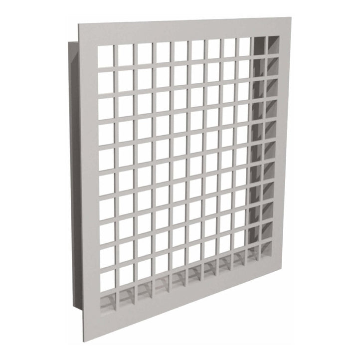 Schachteintrittsgitter 150 x 150mm - einwandig - eka edelstahlkamine complex E – Quadratisches Schachteintrittsgitter in schräger Ansicht