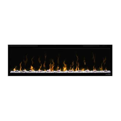 Elektrokamin Wodtke feel the flame X-in – Schwarzer Kamineinsatz mit Flammenbild in Frontansicht