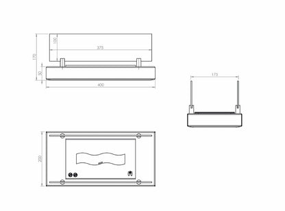 Biokamin Hitze Calypso Maße