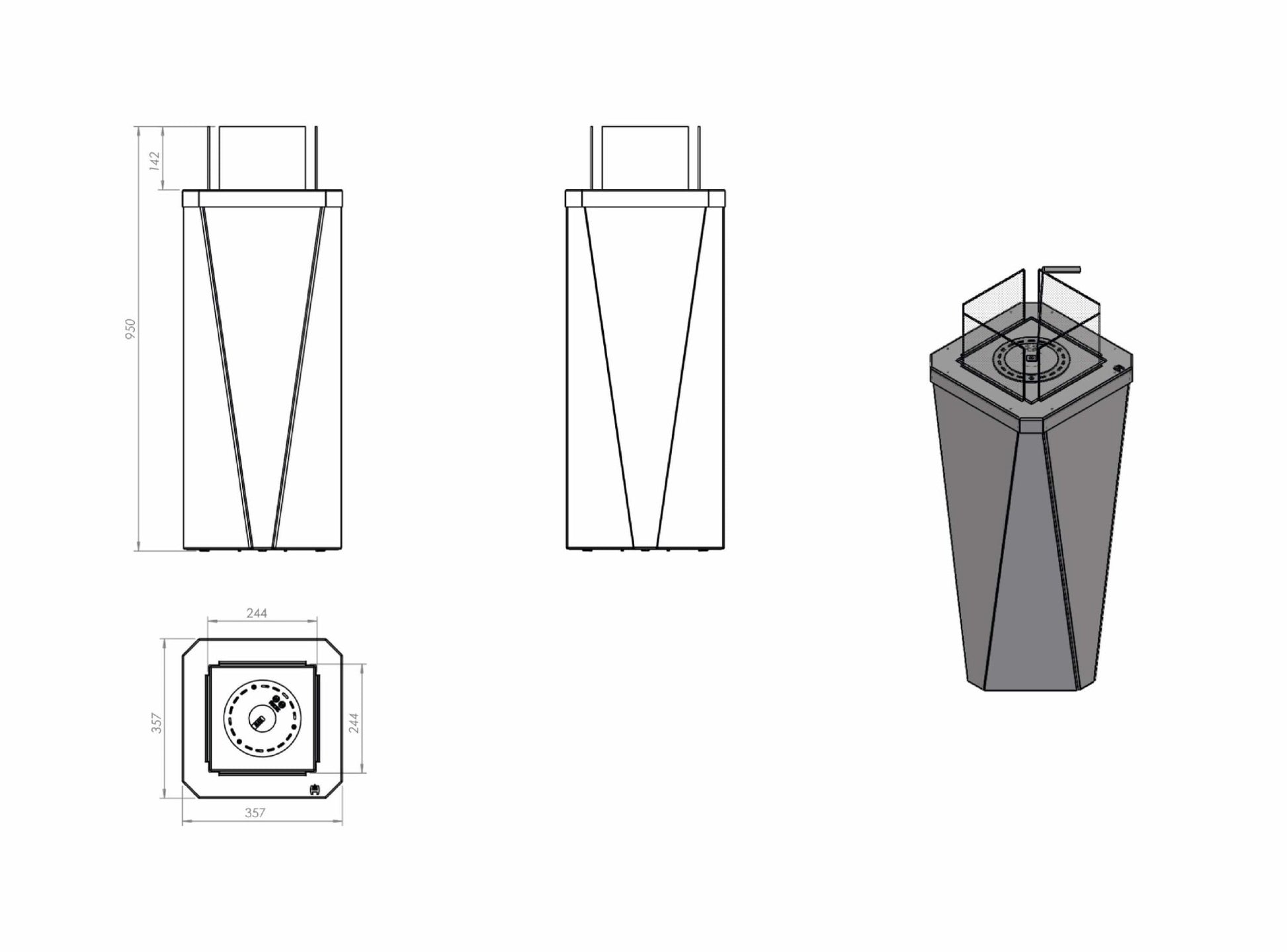 Biokamin Hitze Leste