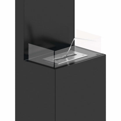 Ethanol Kamin Hitze Sahil – Detail des Brenners und Glaseinsatzes