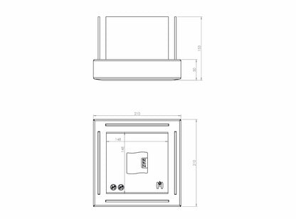 Biokamin Hitze Soca Maße