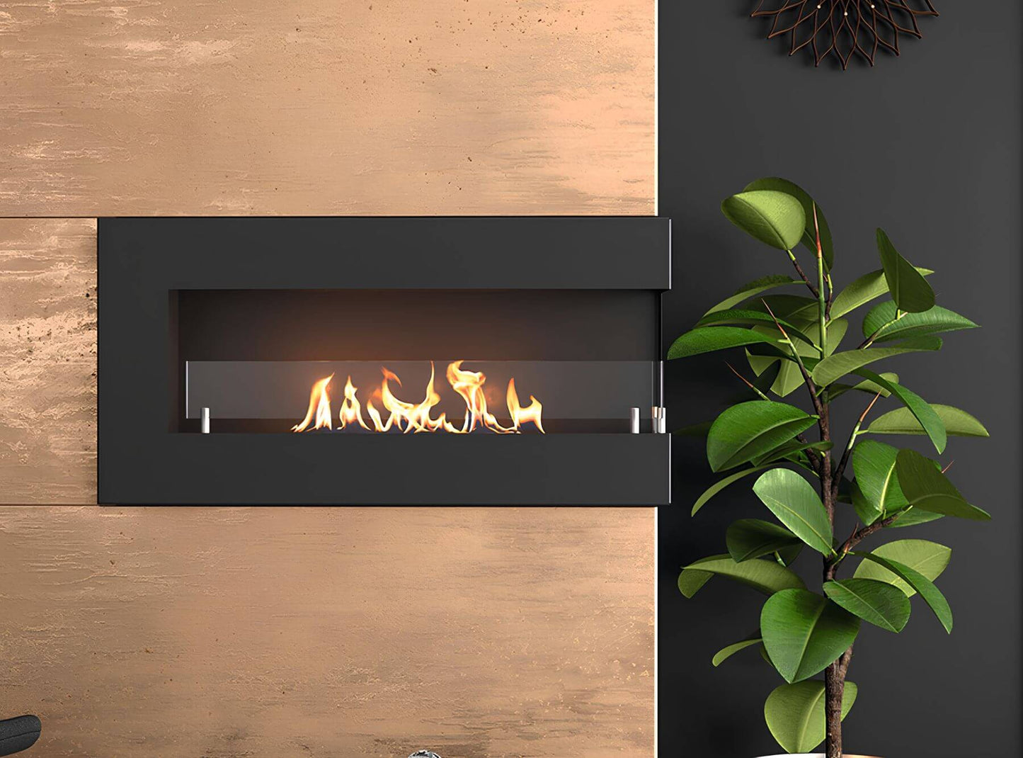 Wandkamin Biokamin Hitze Blues R